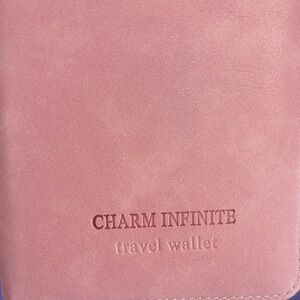 Pink Passport Holder with Embossed Design RDIF